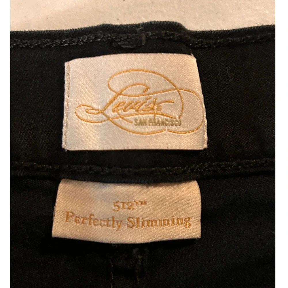 Levis 512 Perfectly Slimming Black Jeans Womens 4 Cropped Stretchy Denim Pants - Picture 8 of 10